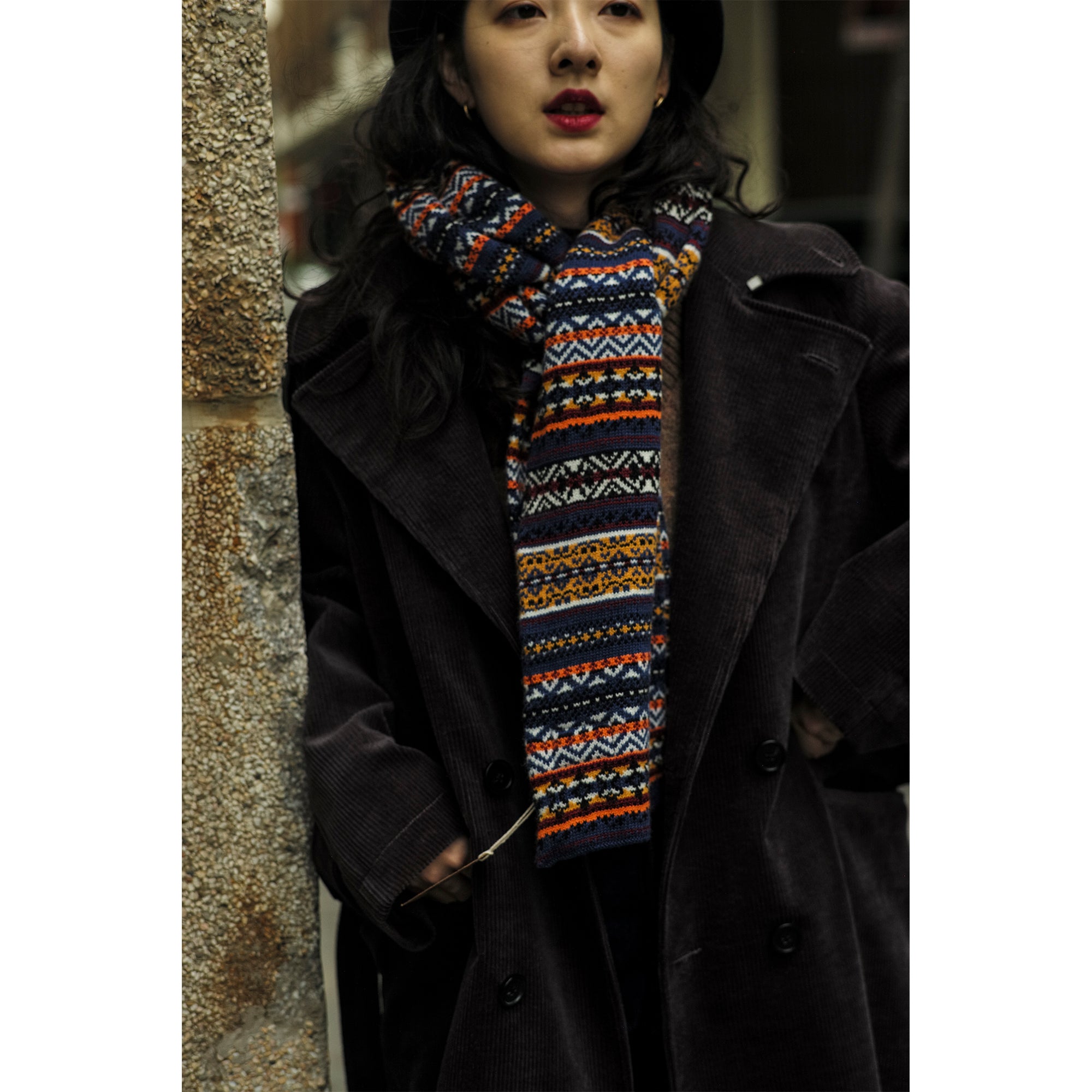 Fair Isle Wool Scarf – Panki