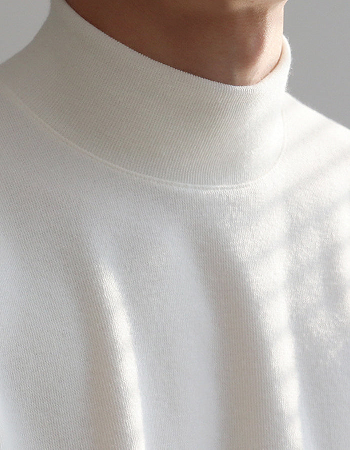 Semi-High Collar T-Shirt