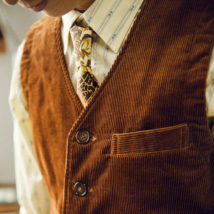 Corduroy V-Neck Vest