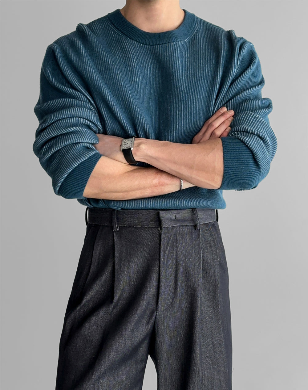 Two-Tone Cashmere Sweater