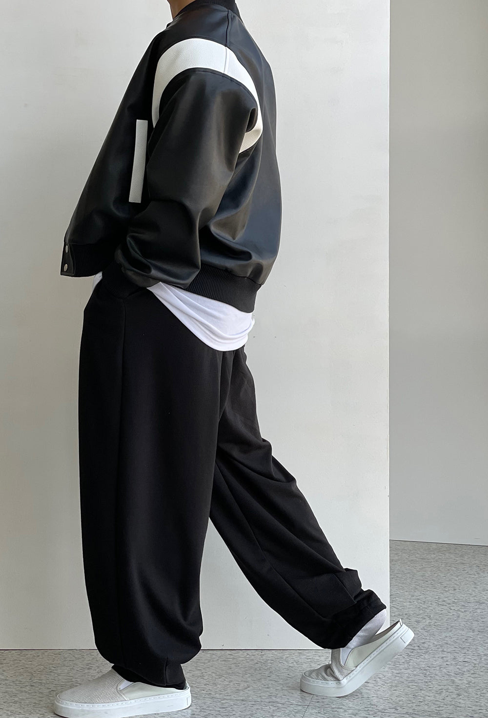 Gray Drape Trousers