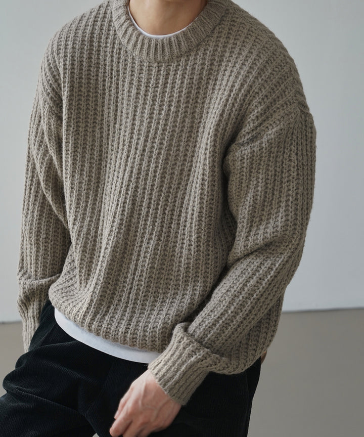 Loose Wool Blended Sweater