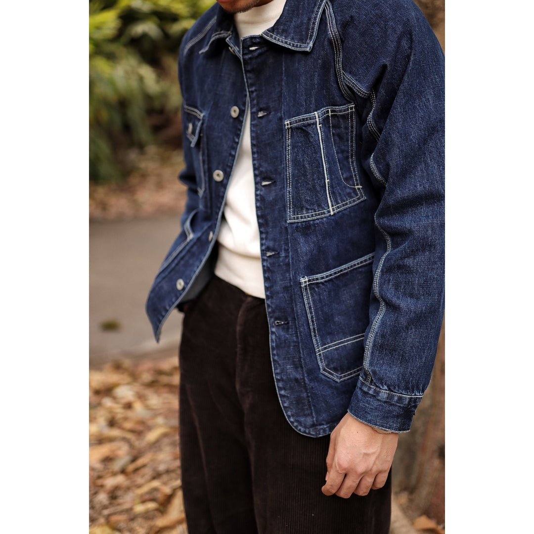 Washed Denim Windbreaker