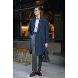 Herringbone Pattern Slim Mid-length Tweed Coat