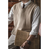 New Retro College Style Knitted Sweater Vest