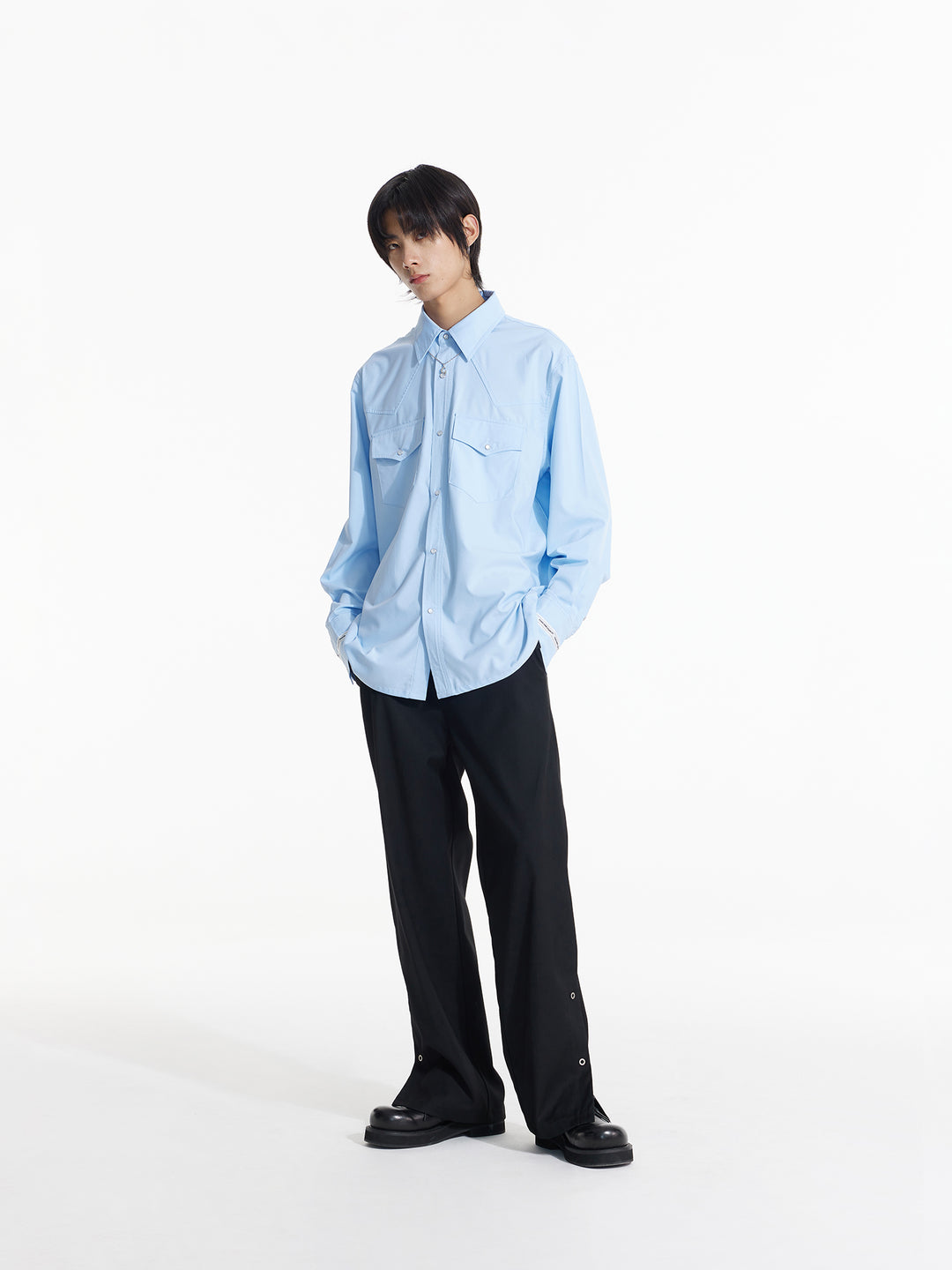 Double Pocket Ribbon Shirt