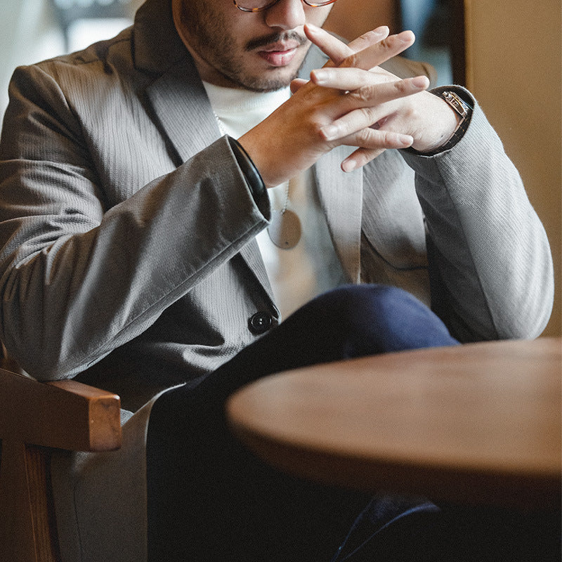 Single Breasted Gray Blazer