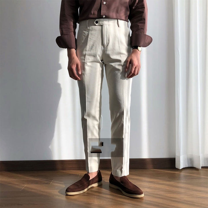 Classic Double Pleated Casual Pants