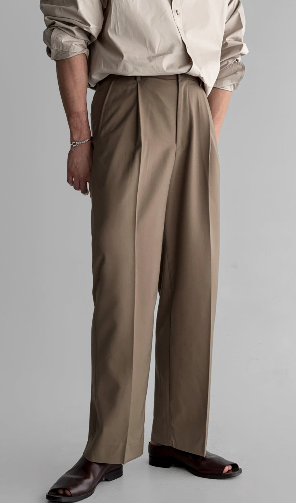 Draped Cotton Trousers