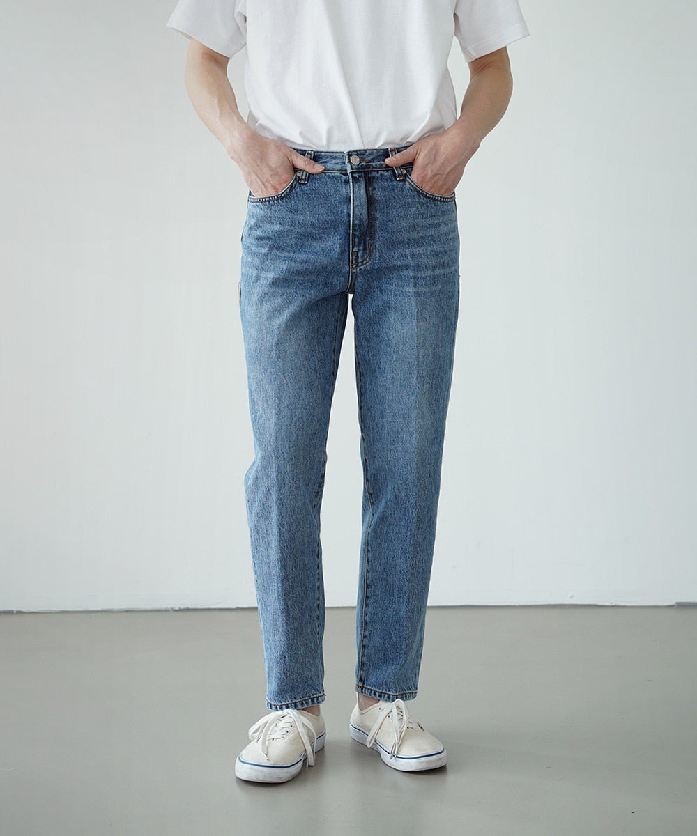 Slim-Fit White Jeans