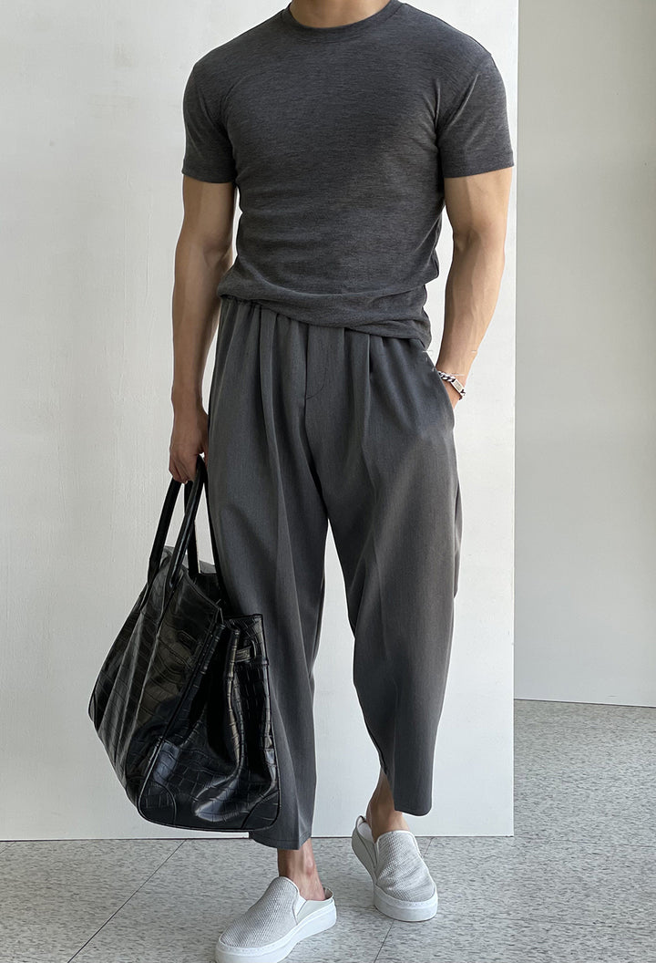 Blended Pleated Profile Trousers