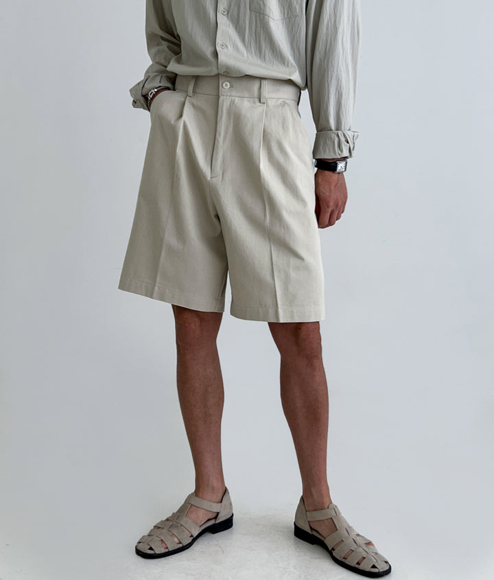 Pleated Business Shorts