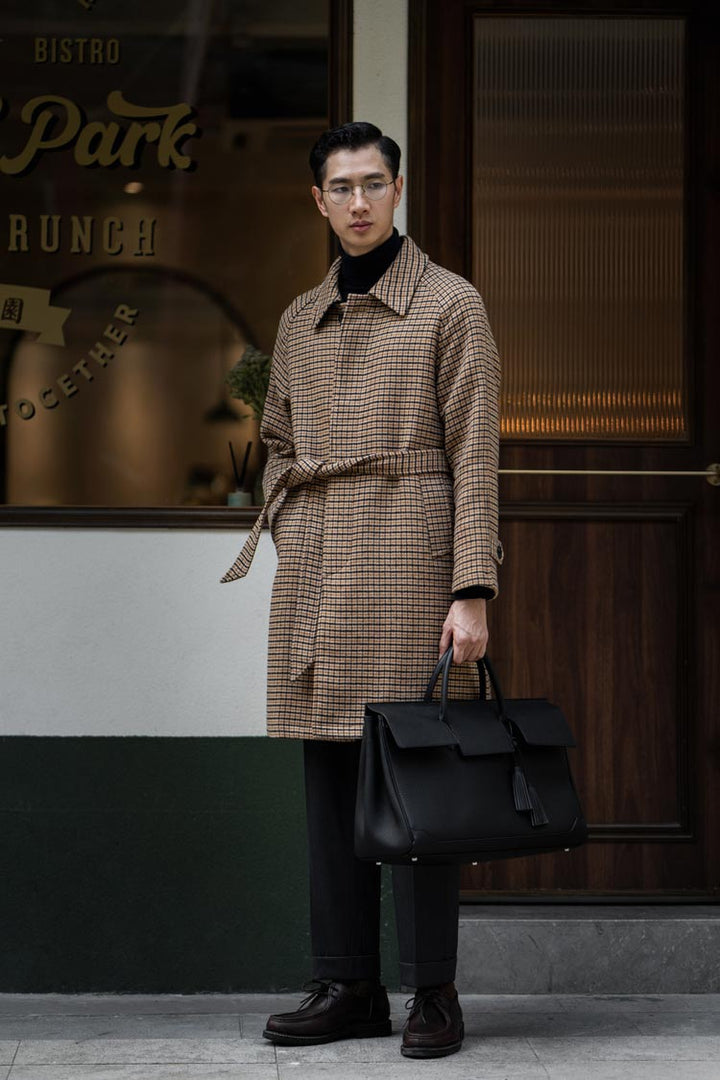 Wool Houndstooth Coat