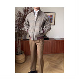 Stand Collar Harrington Short Fit Wool Coat Jacket