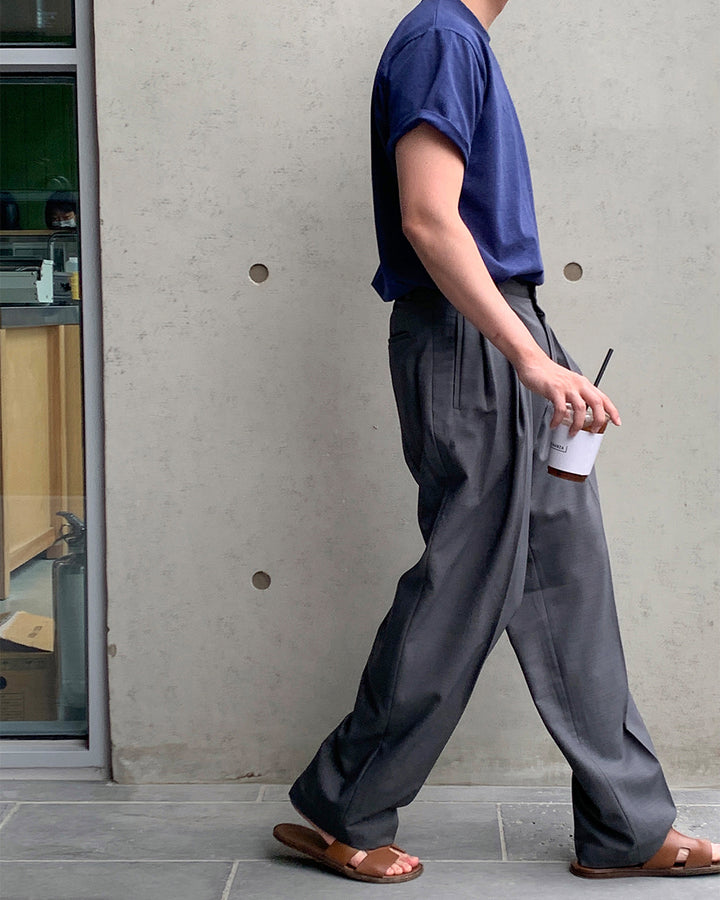 Wide-Legged Drape Trousers