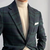 Korean Youth Plaid Suit Jacket Ivy Style Business Gentleman
