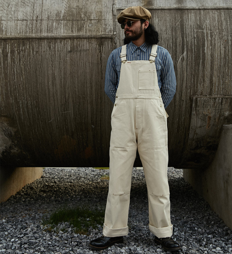 Raw Cotton Denim Overalls