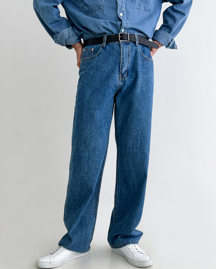 Refined Washed Cotton Jeans