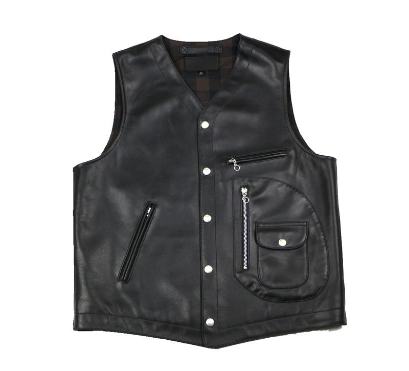 Leather Motorcycle Vest