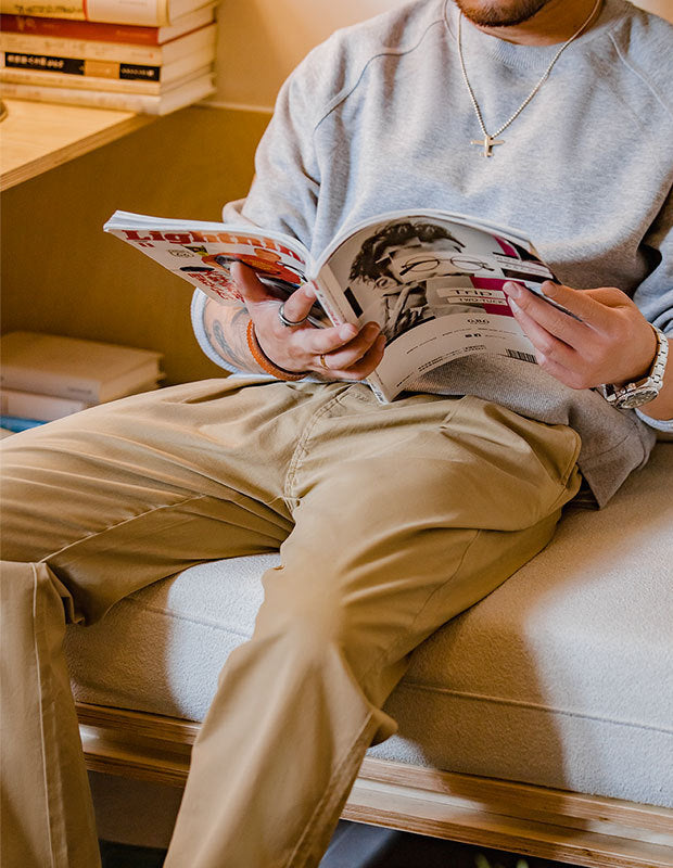 Brushed Chino Tapered Pants