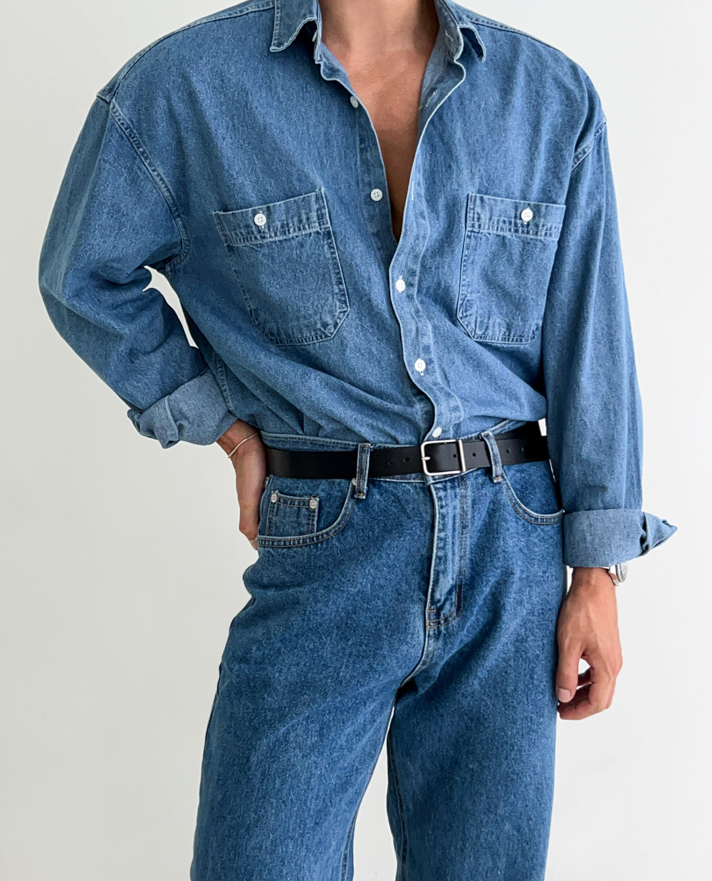 Denim Multi-Pocket Shirt