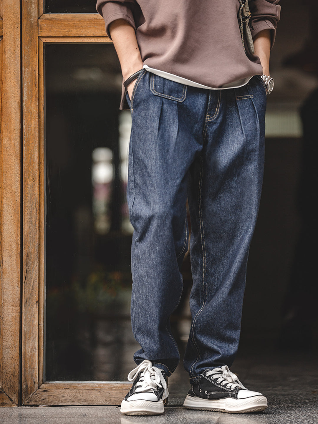 Tapered Loose Denim Jeans