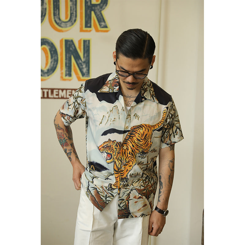 Ukiyo-E Print Tiger Shirt