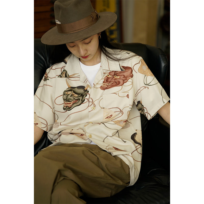 Ukiyo-E Print Short Sleeve Shirt