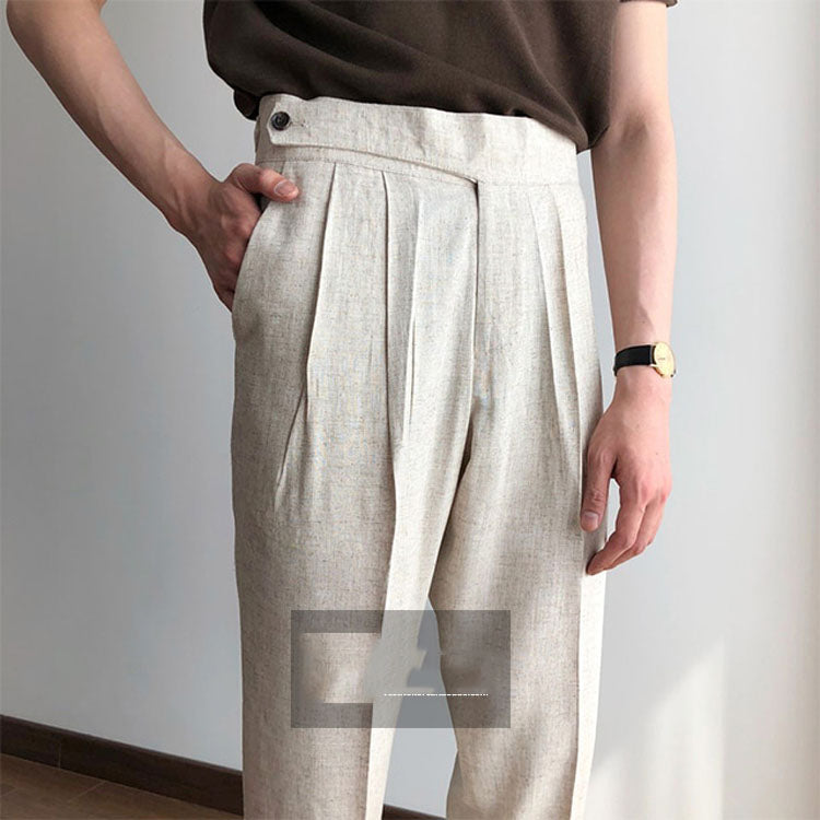 High Waist Pleated Trousers