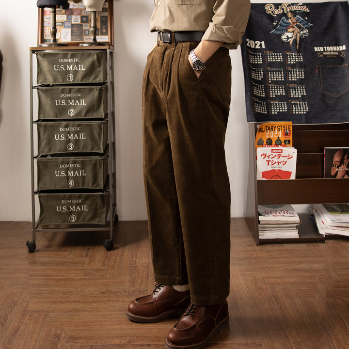 Corduroy Wide-Leg Pants