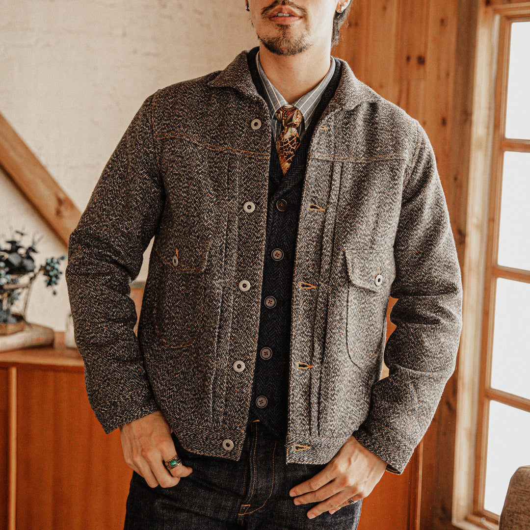 Wool Blend Tweed Jacket