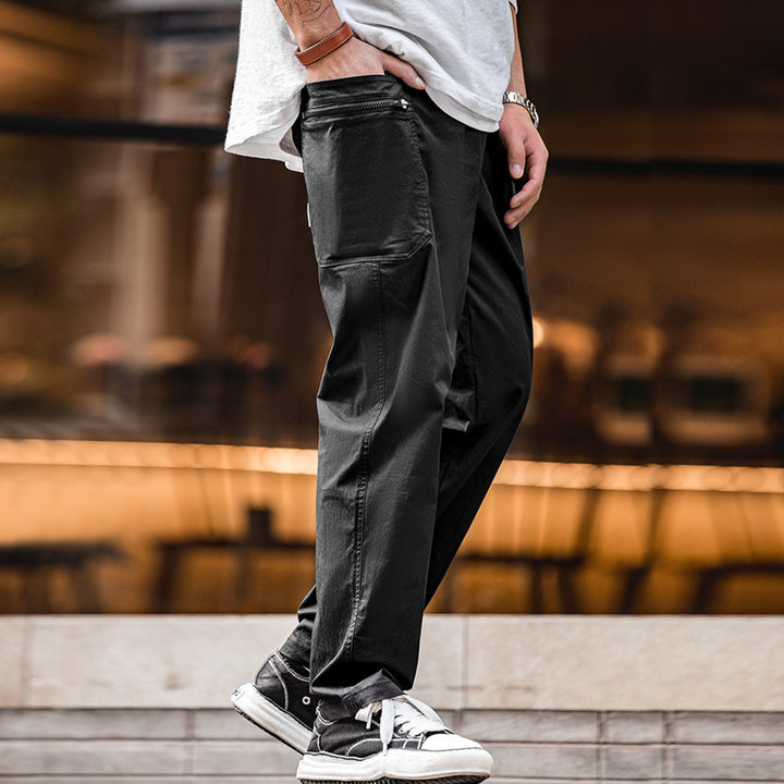 Mid-Waist Tapered Pants