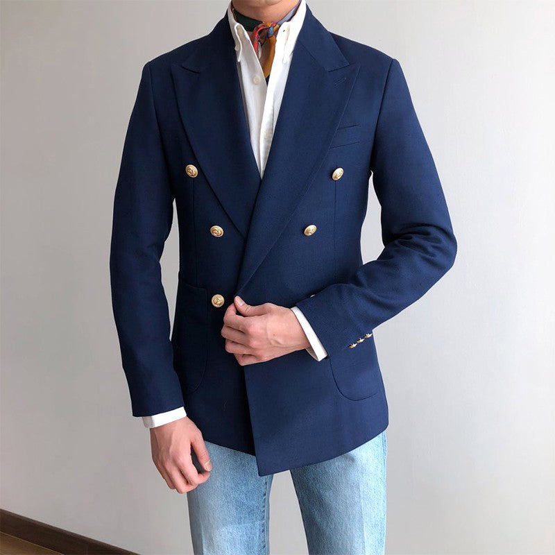 Linen Double-Breasted Blazer