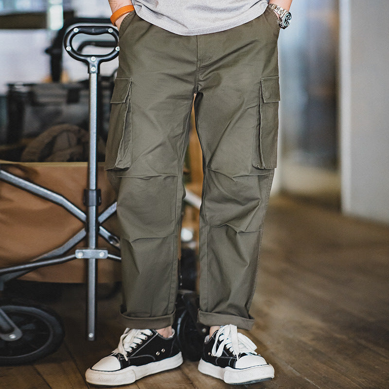 Large Pocket Straight Pants