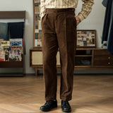 British Guerge Corduroy Pants Retro Style for Men's Autumn/Winter
