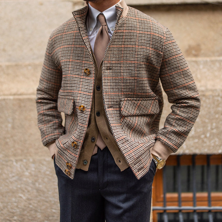 Tweed Wool Bomber