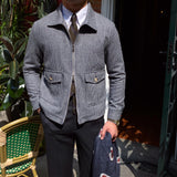 Houndstooth Wool Luxury British Warm High-quality Slim-fit Jacket