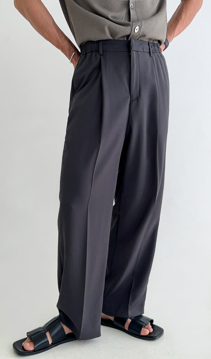 High-Waist Linen Trousers