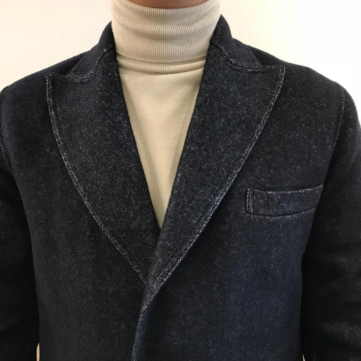 Knitted High Collar Shirt