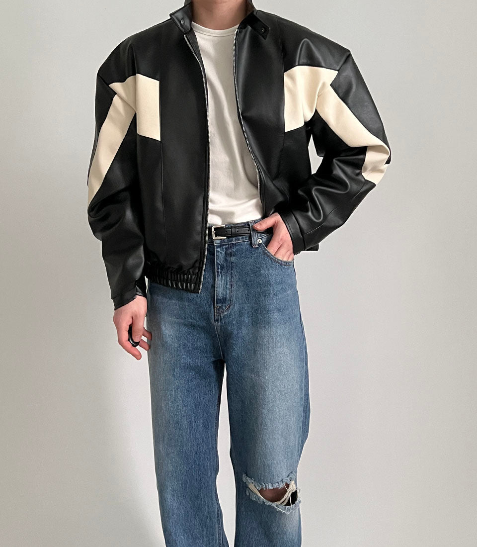 Pu Leather Racer Jacket