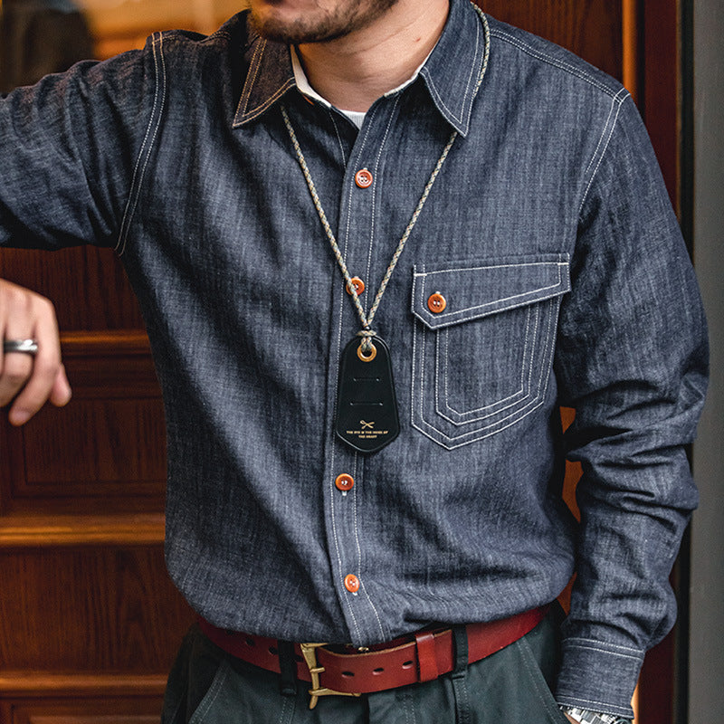 Layered Denim Shirt