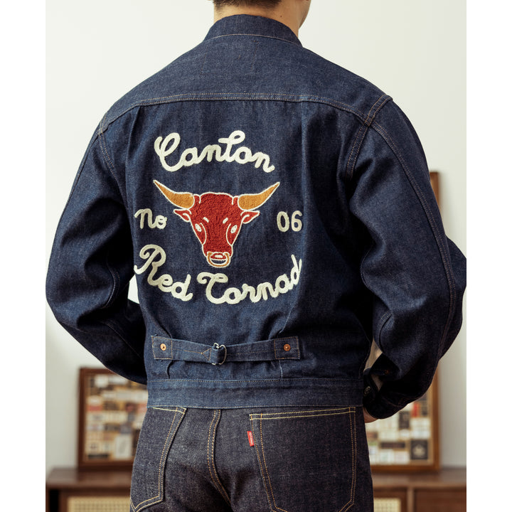 Noir Bull Head Denim Jacket