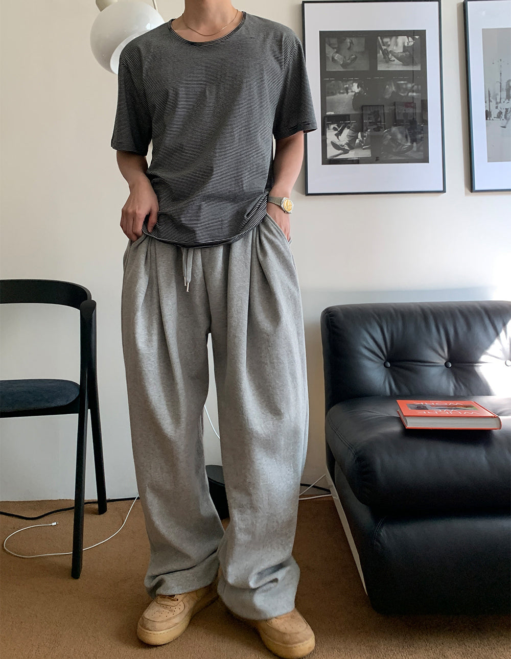 Solid Multi-Fold Pants