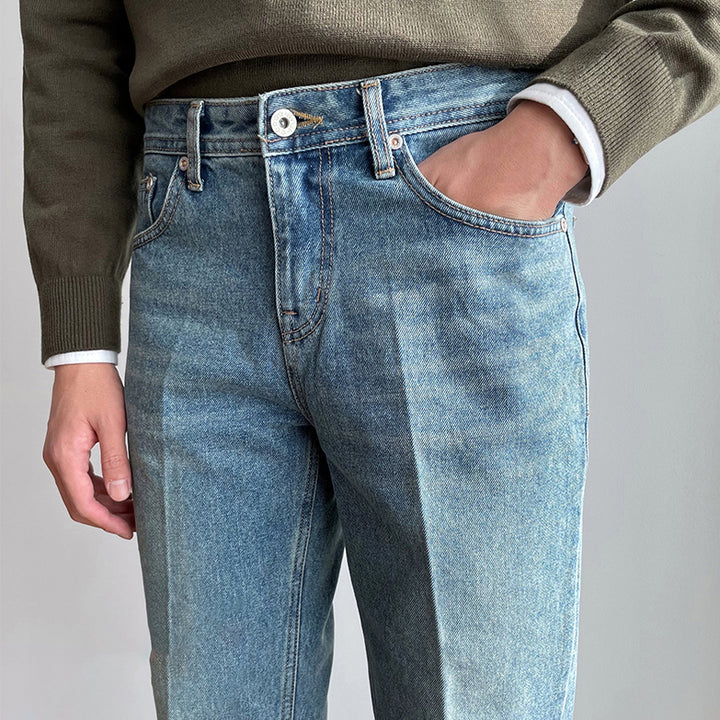 Slim Straight Cropped Pants