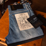 Light Blue Retro Skinny Jeans for Men - Trendy & Comfortable