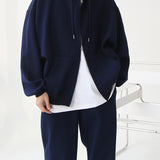 Korean Hooded Sweater Men's Heavy Zipper Sports Jacket
