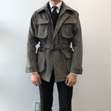 Spot VESTITO Faux Suede Lace Hunting Jacket from South Korea
