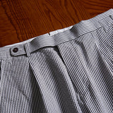 Cotton Seersucker Casual Pants