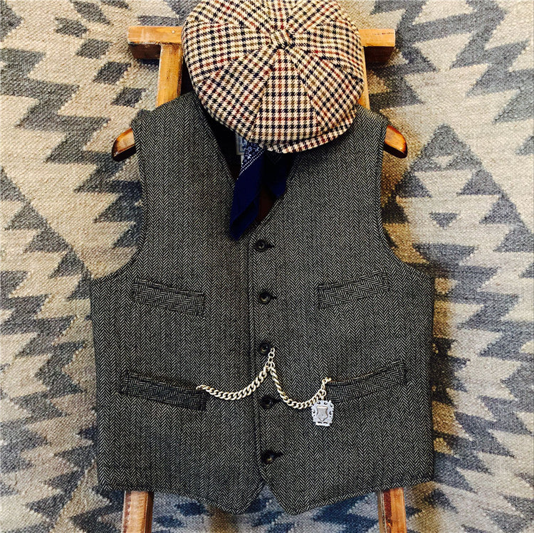 Herringbone Wool Vest