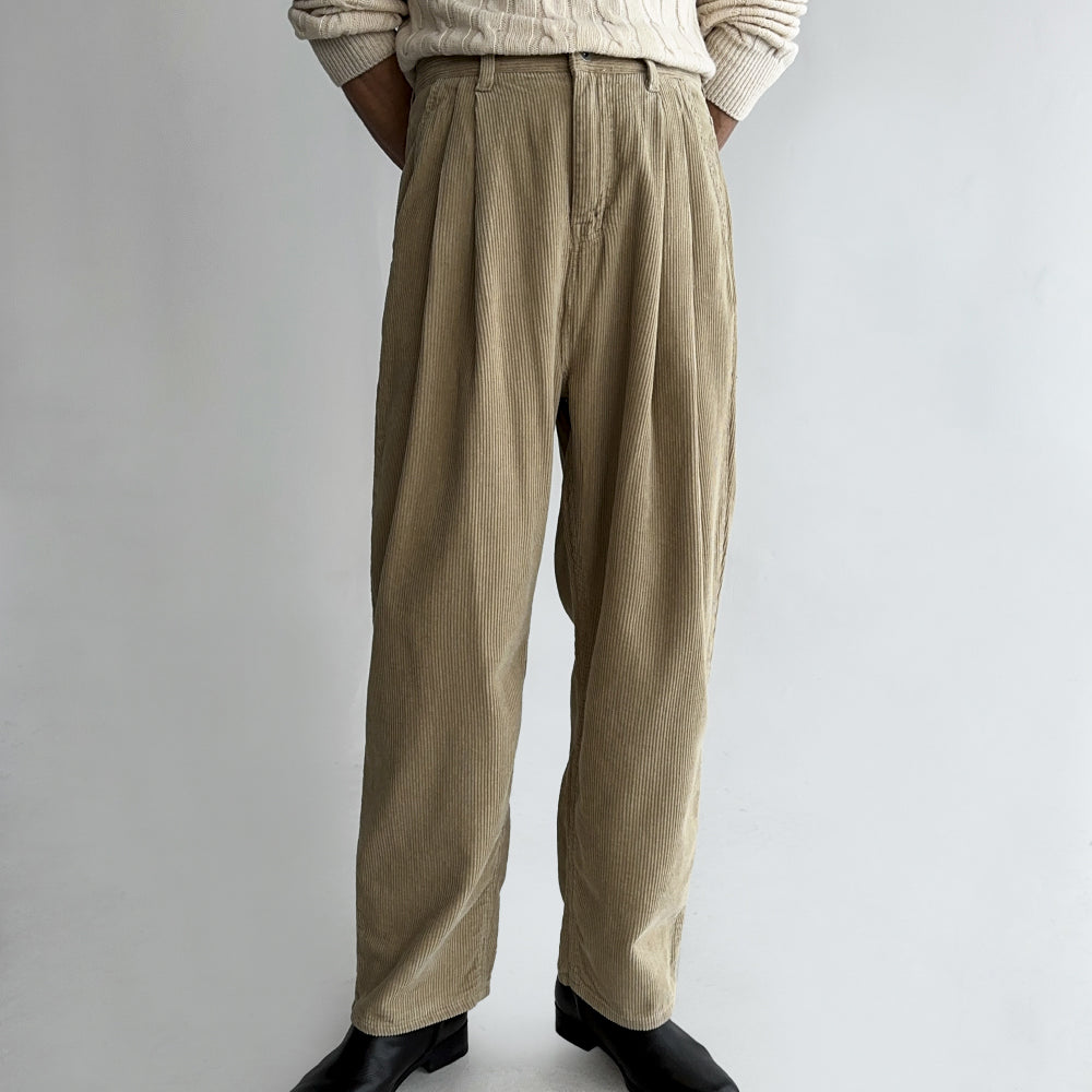 Double-pleated American Retro Business Casual Trousers